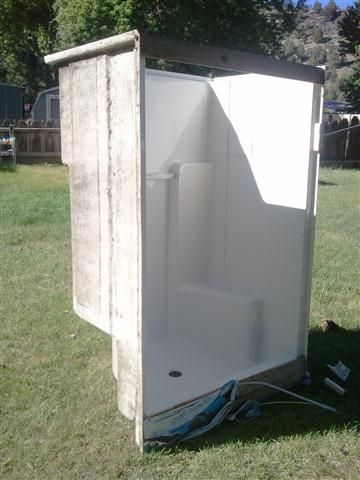 Lasco Deluxe 48 Fiberglass Shower Stall Model 1483 SG CTG Small Crack