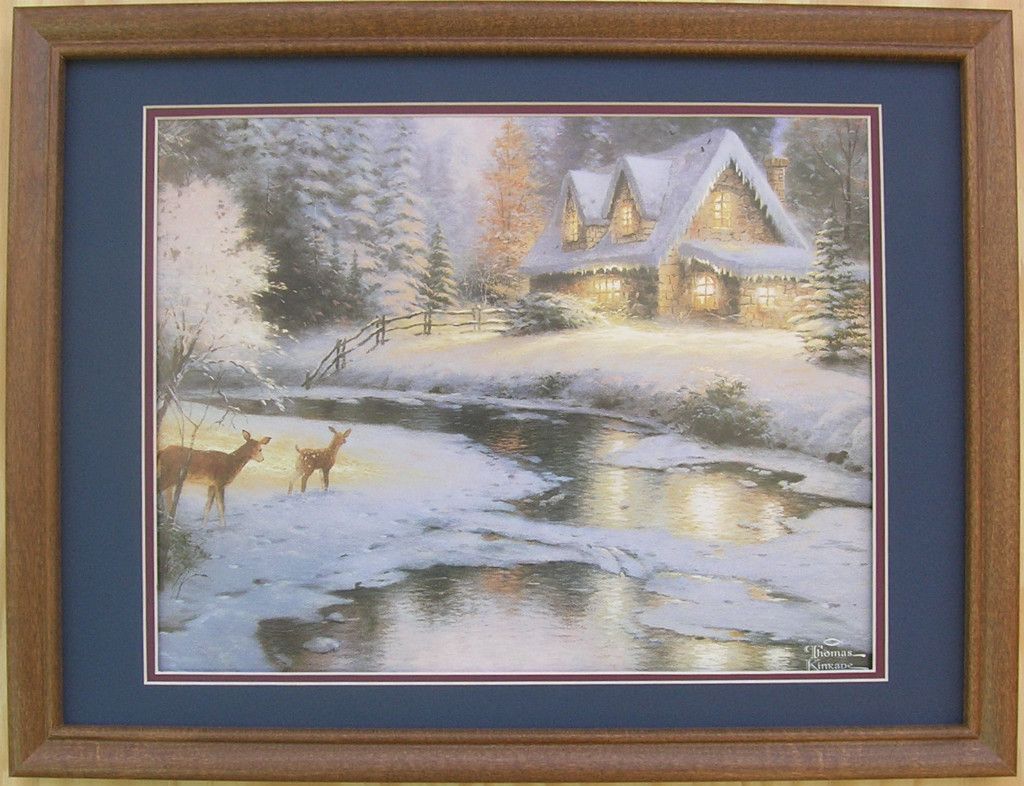 Deer Creek Cottage Thomas Kinkade Country Picture Print