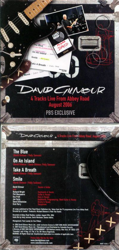 David Gilmour 2006 Live 4trk Abbey Road Sampler CD New