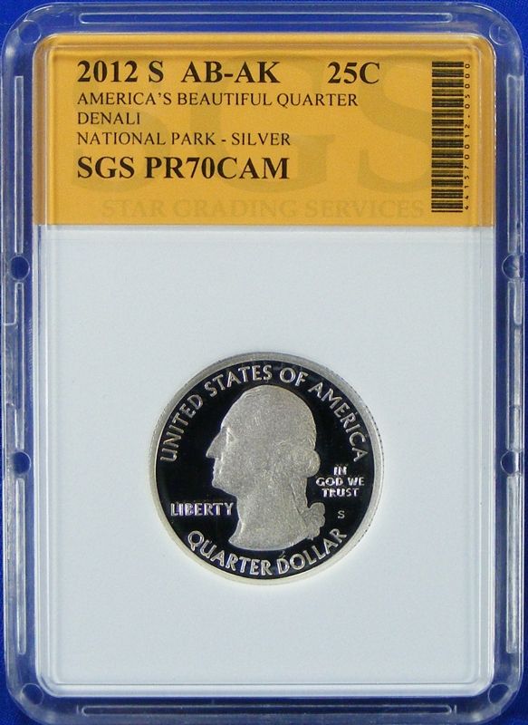 2012 Perfect Proof Cameo Denali Alaska National Park Reserve Silver