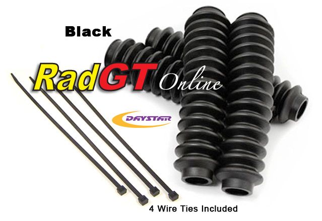 Set of 4 black boots & 4 zip ties = $18.50  within