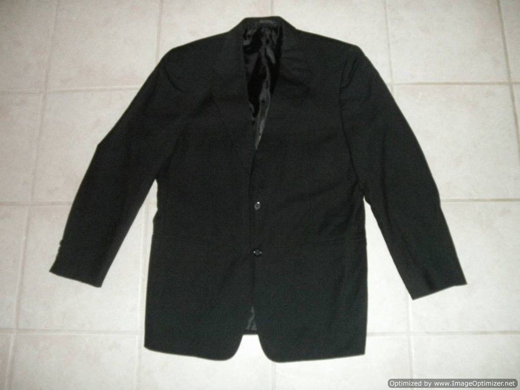 Dario Di Napoli Mens Blazer 40 Regular Black 40R Wool Sports Coat