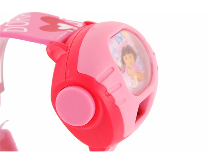 New Cute Cartoon Dora Projector Wrist Watch for Girls Kids Pink