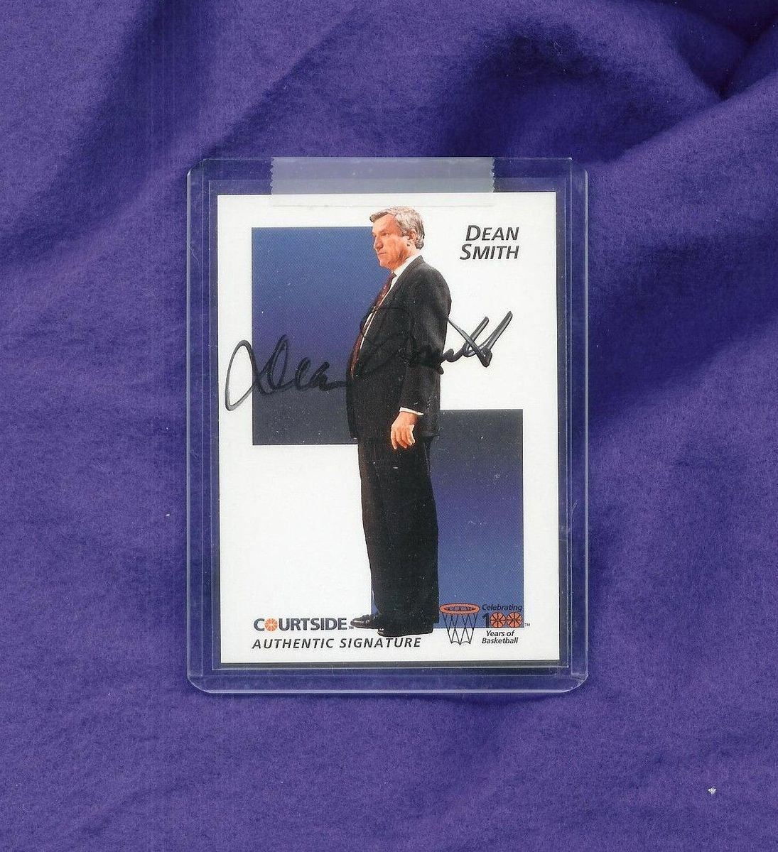 1992 Courtside DEAN SMITH Authentic AUTOGRAPH North Carolina UNC