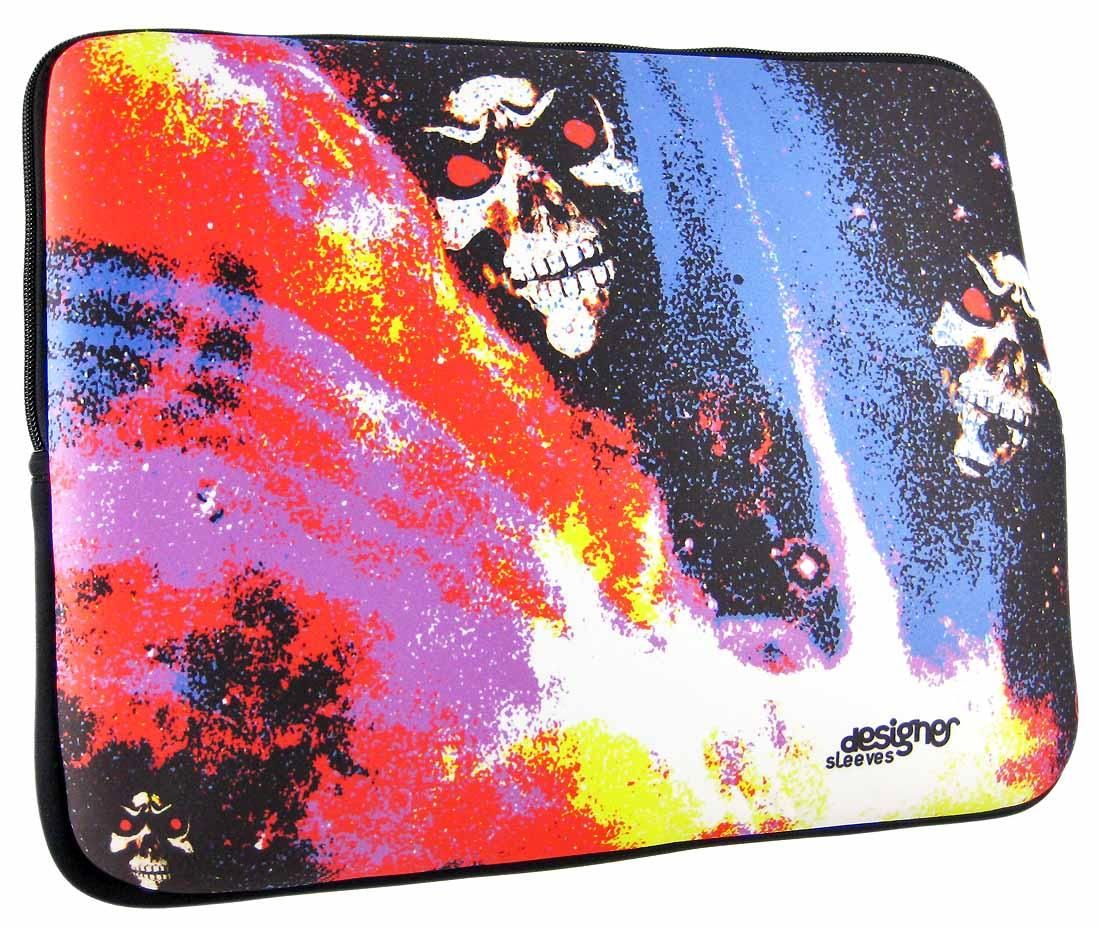 designer sleeves neon skulls 15 4 inch laptop case