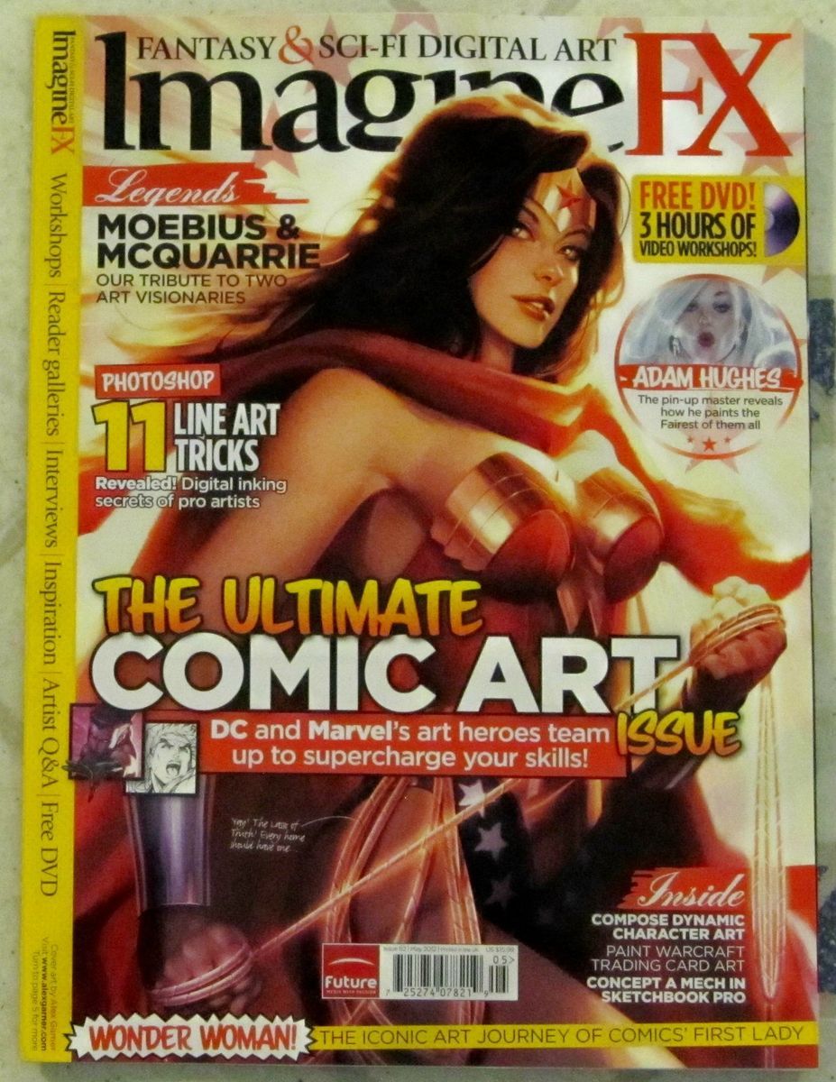  FX Sci Fi DVD May 2012 ULTIMATE COMIC ART Adam Hughes WONDER WOMAN New