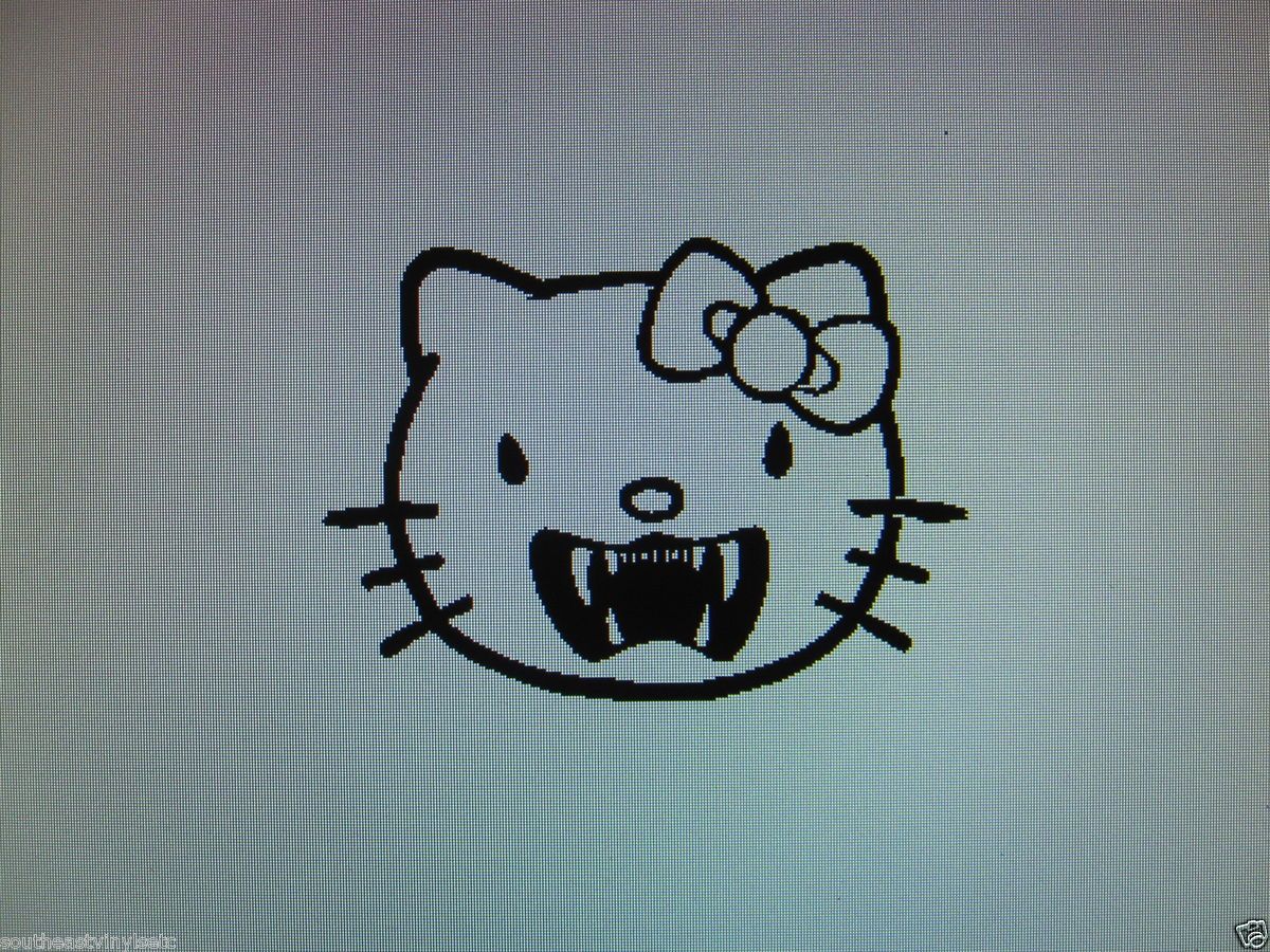 Hello Kitty Vampire Vinyl Decal Sticker Available in 23 Colors Free