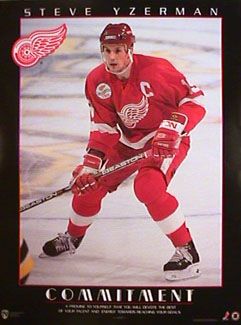 Steve Yzerman Commitment Detroit Red Wings Poster 98