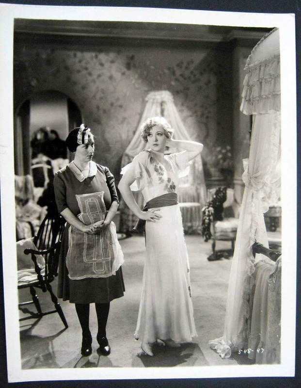 1931 Marion Davies in Bedroom with Maid in MGMs Its A Wise Child