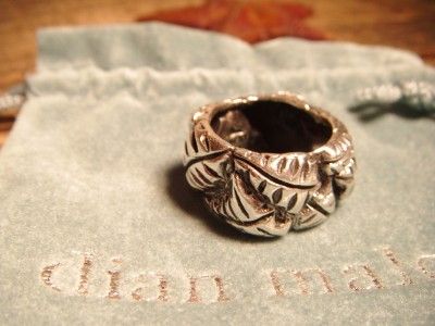 dian malouf sterling silver leaf ring size 7