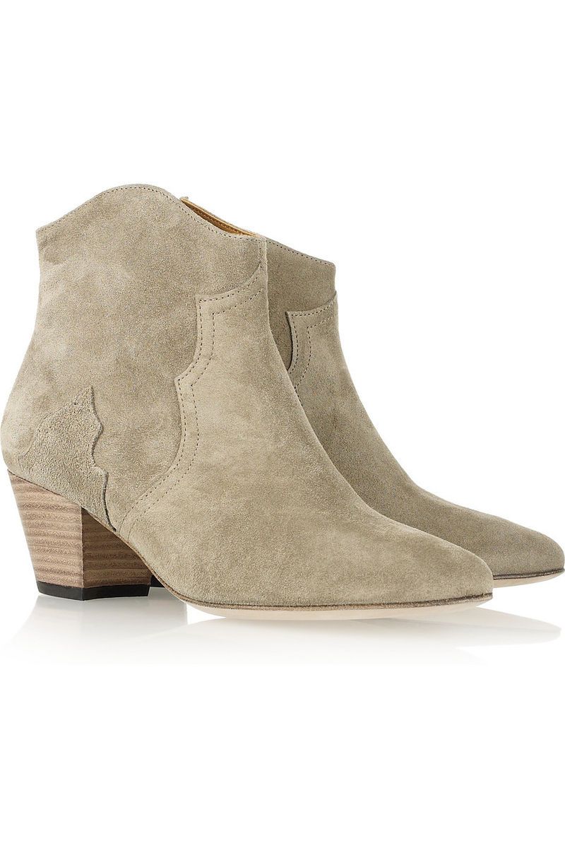 Isabel Marant suede dicker boots in Taupe sz 40