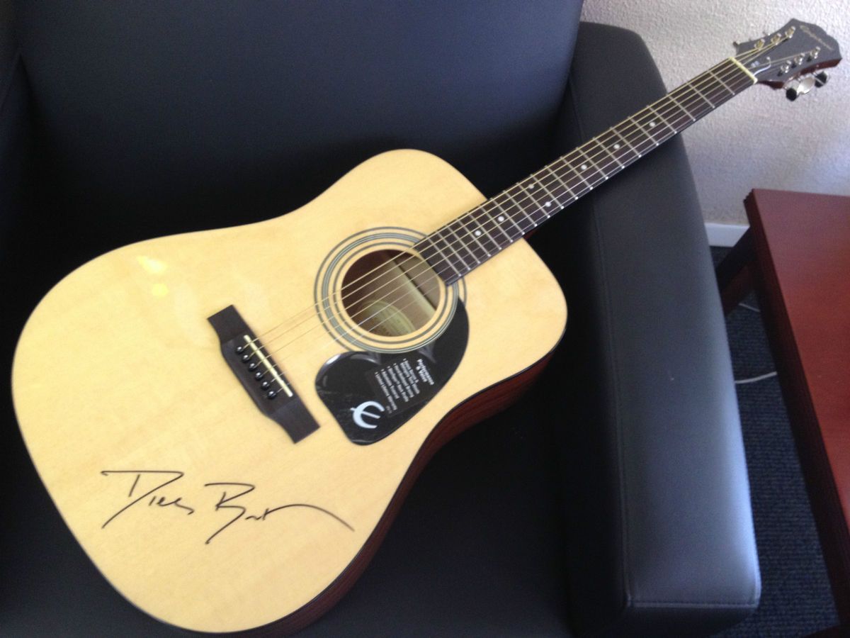 Dierks Bentley Autographed Guitar   Make It Rain Benefitting CO Fire