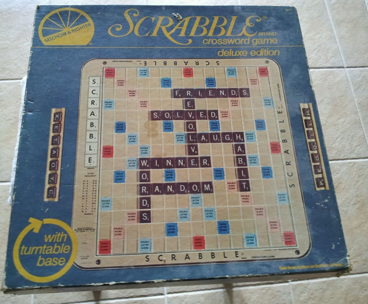 1982 Scrabble Deluxe Game with Turn Table