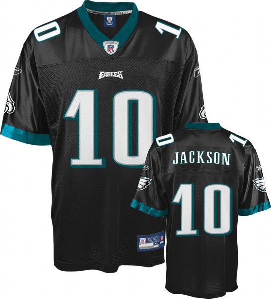 DeSean Jackson Youth Jersey Reebok Black Replica 10 Philadelphia