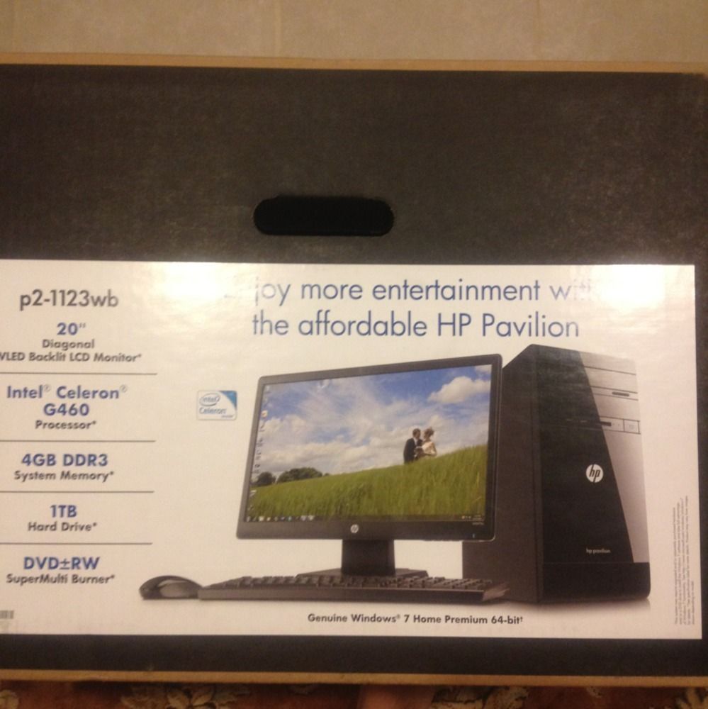 HP Pavilion p2 1123wb Desktop PC Bundle 1TB SATA hard drive