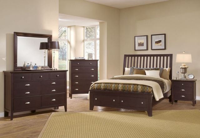  Vaughan Bassett Twlight Merlot Bedroom Group