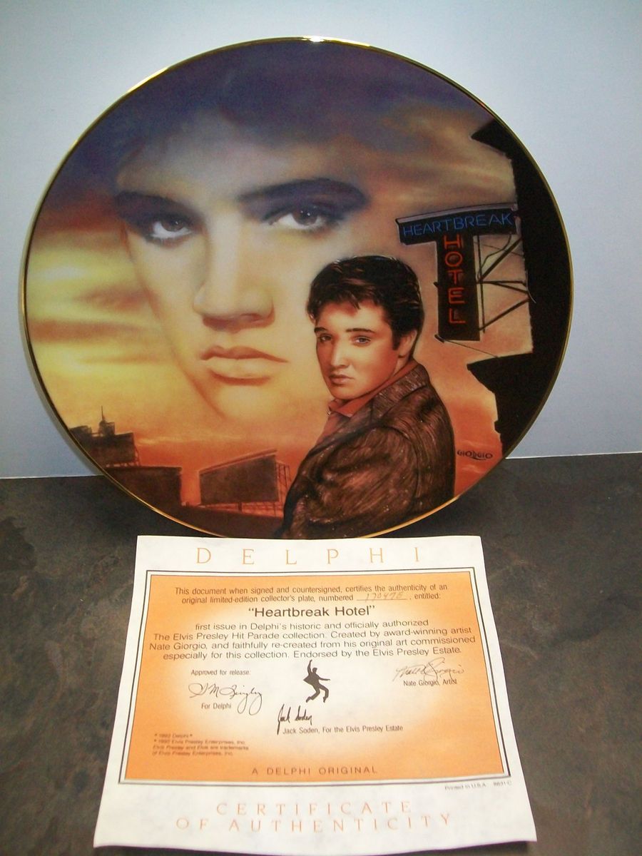 Delphi Elvis Collector Plate Heartbreak Hotel