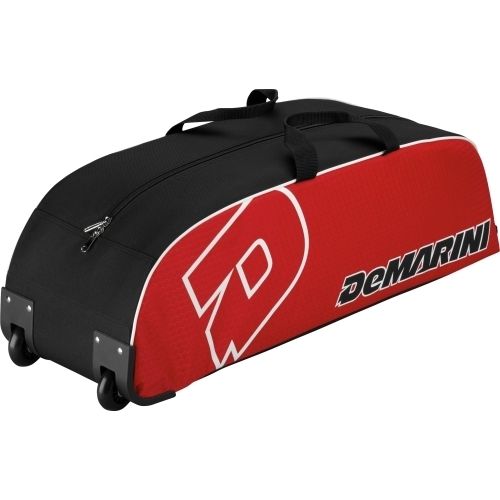 New DeMarini Red Youth WHEELED BASEBALL Softball BAT EQUIPMENT Bag 34