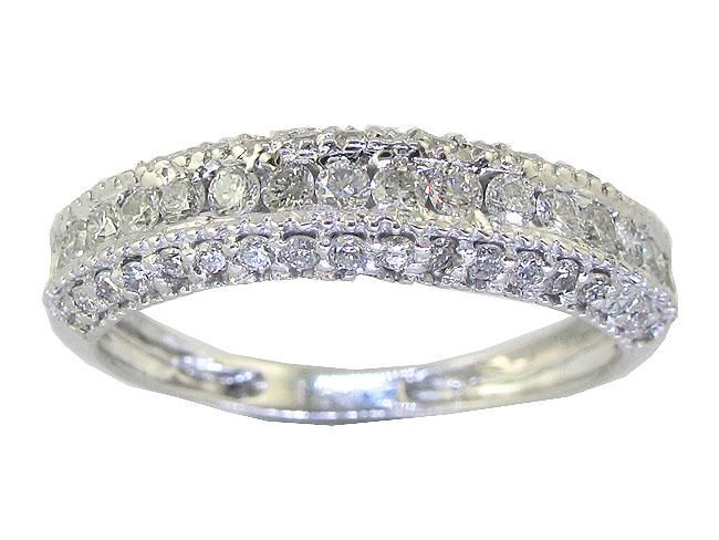 Pave Set 0 90 CTW Round Diamond Jewelry White Gold Wedding Anniversary