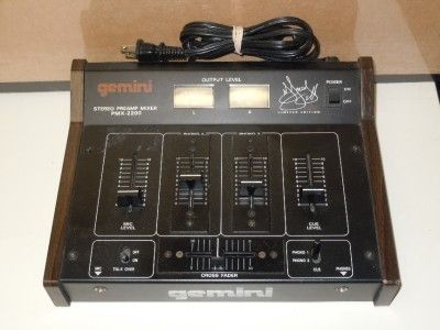 Gemini Preamp Mixer PMX 2200 DJ Jazzy Jeff Hip Hop Fader Signature