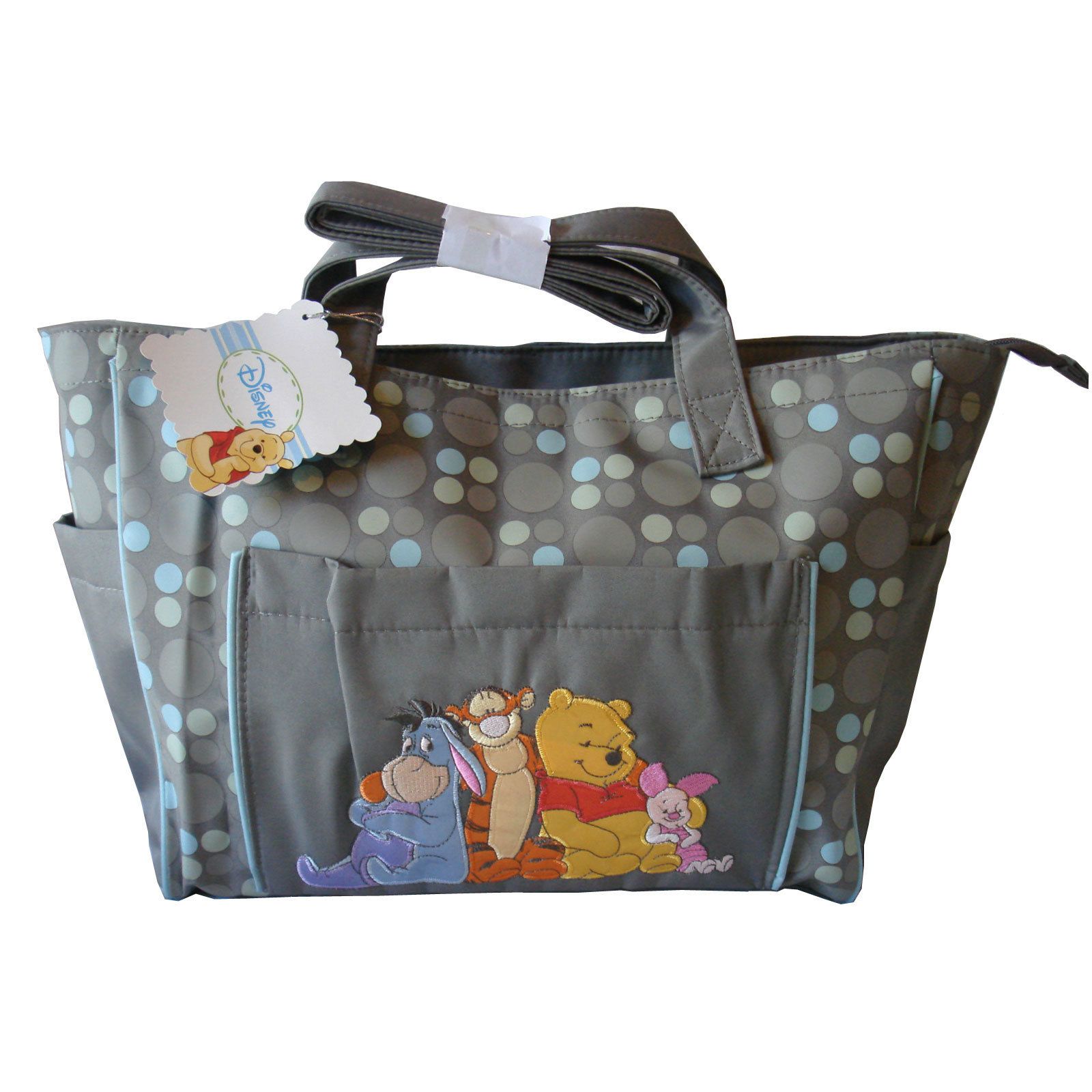  Winnie The Pooh Baby Boys Girls Gray Large Modern Diaper Bag
