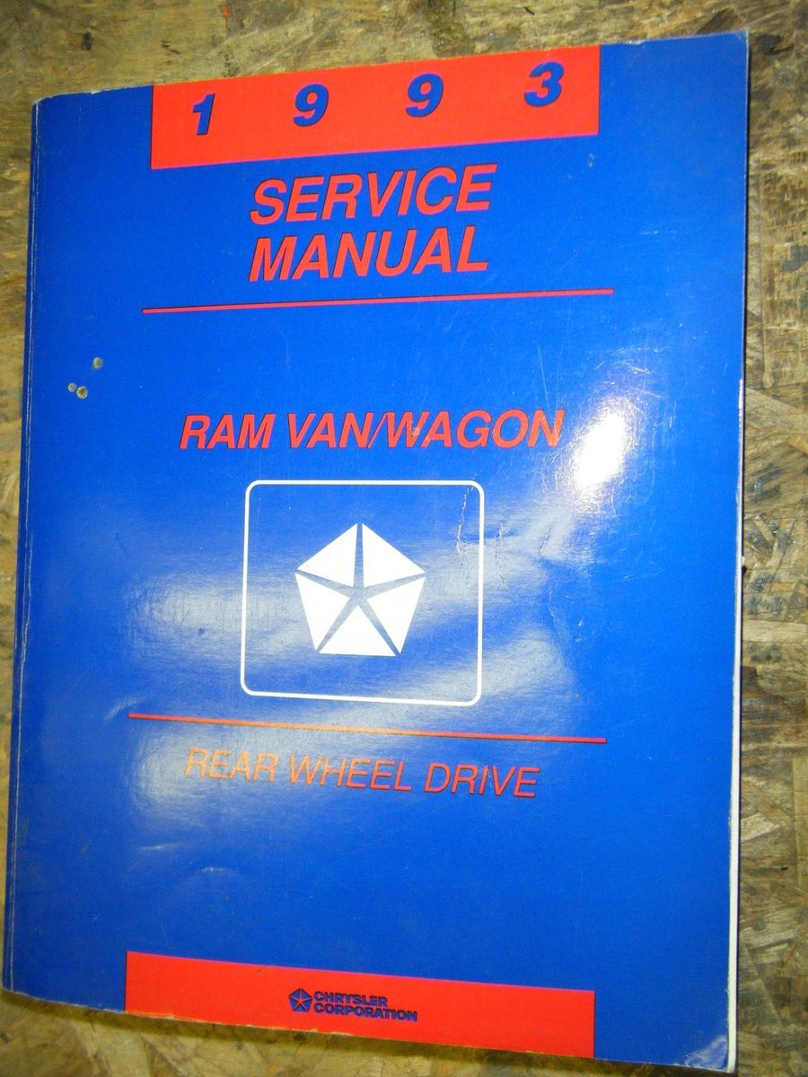 1993 Dodge RAM Van Wagon Factory Service Manual Shop Repair