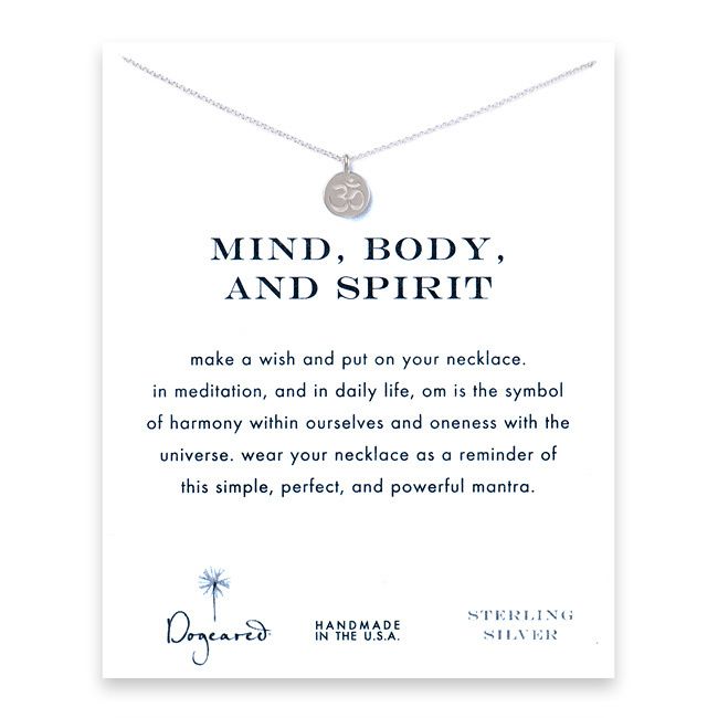 Dogeared Sterling Mind Body Spirit OM Reminder Necklace