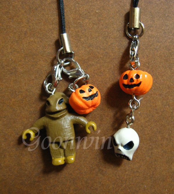 this auction is about 7 nightmare before christmas pumpkin mini figure