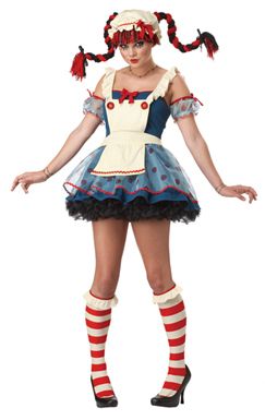 rag doll raggedy ann teen juniors halloween costume