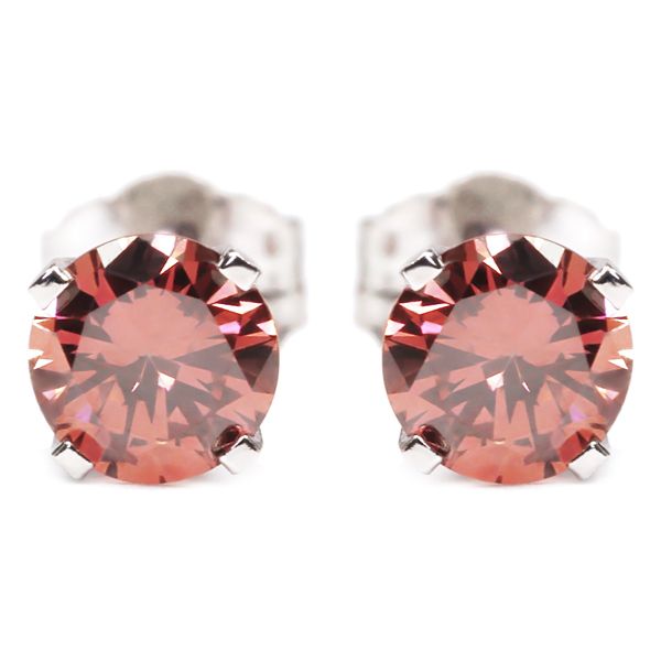  builder deals 0 16 ct 925 sterling silver pink diamond stud earrings