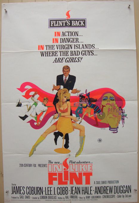 In Like Flint Spy Fantasy J Coburn G Douglas Spoof 27x41 inch