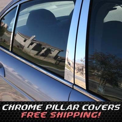 09 11 Dodge Journey Chrome B Pillar Door Covers Post Window Mirror