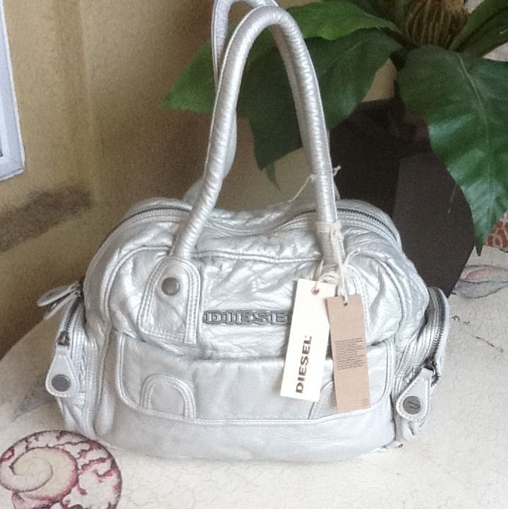  Diesel "Selene" Silver Satchel Handbag