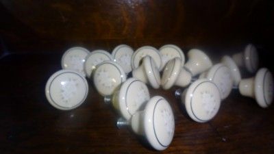  Gardenias Ceramic Cabinet Knobs Dresser Pulls Drawer Hardware