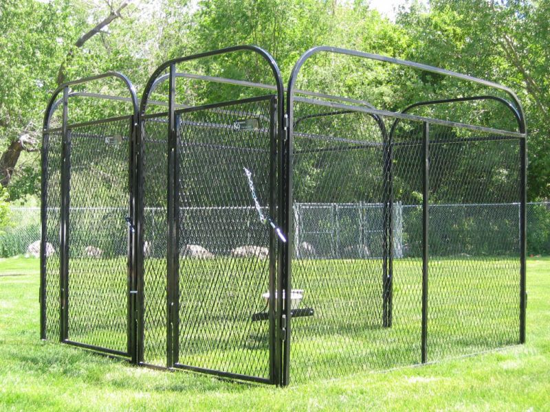 8X8X6H Dog Run for 2 Dogs Kennel Cage Fencing Dog Runs Dog Run Kennels