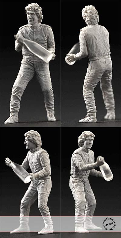  to find 1/43 resin DRIVER FIGURE model depicting PROST CELEBRATING