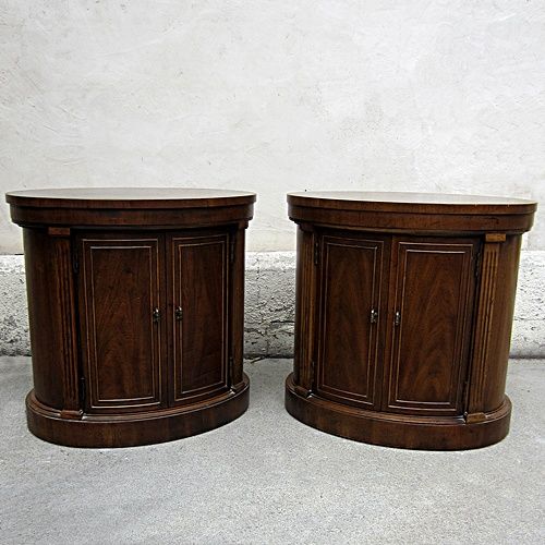 Vintage Drexel Heritage End Tables Matched Pair Frencesca