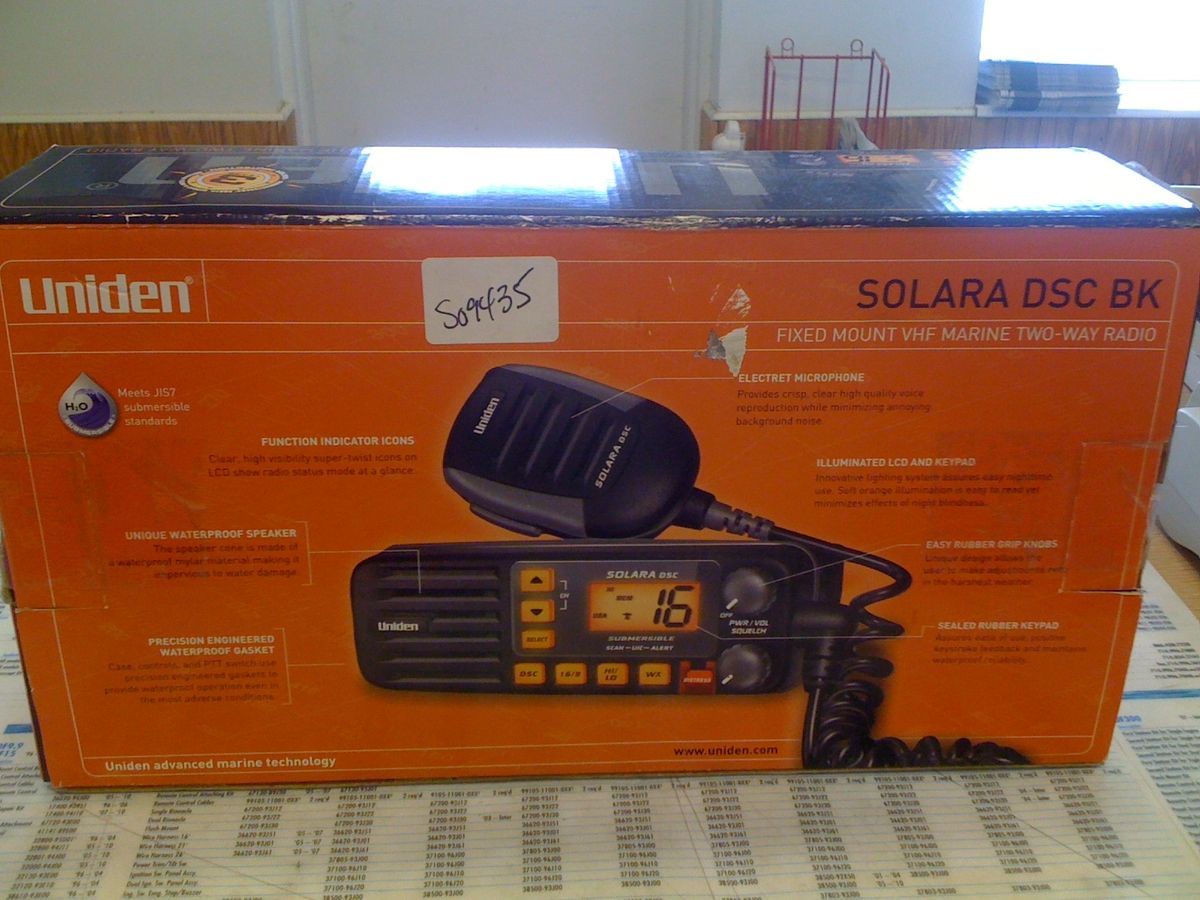 Uniden Solara DSC BK Fixed Mount VHF Marine Two Way Radio