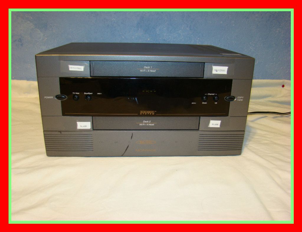 Go Video Montage Dual Deck Hi Fi VCR GV 6060 600 6650