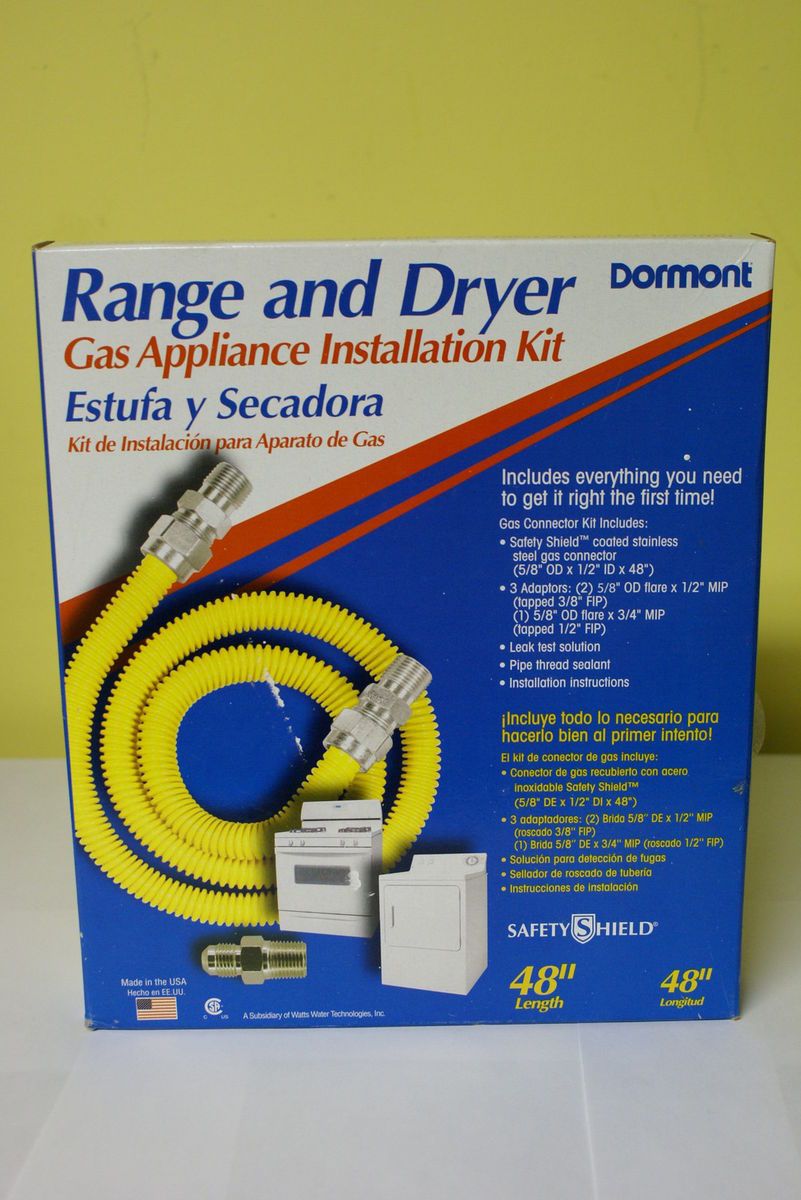 DORMONT RANGE AND DRYER GAS APPLIANCE INSTALLATION KIT 48 HOSE