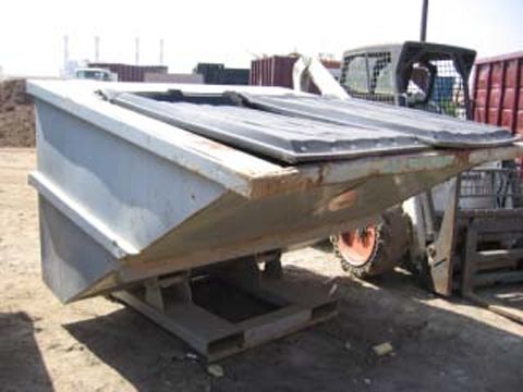 yd Tilt Hoppers with Lids Dumpster Pivot Forklift Bin