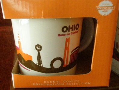 Dunkin Donuts D Destinations Limited Edition 14 oz Ceramic Mug Ohio