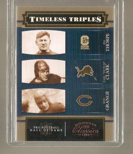  Timeless Triples Insert Jim Thorpe Earl Clark Red Grange 1000