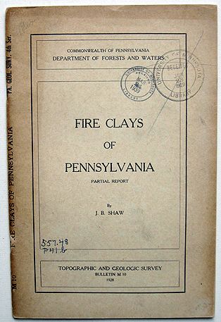  bulletin m 10 fire clays of pennsylvania by j b shaw topographic