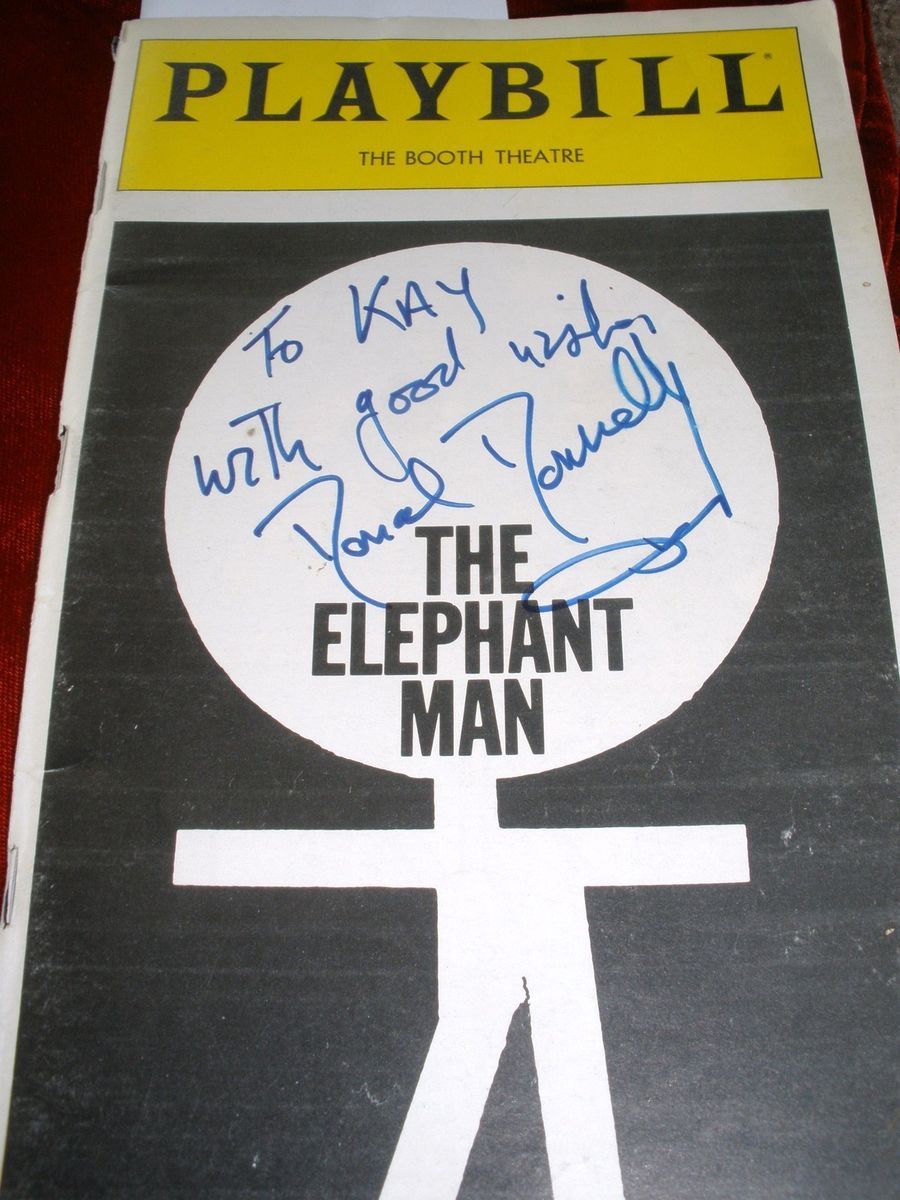 Elephant Man Donal Donnelly Broadway Signed Playbill