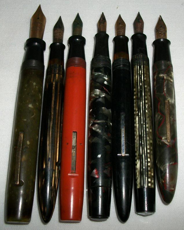 Vintage Fountain Pen Lot Parts Sheaffer Esterbrook Mentmore Wasp Etc