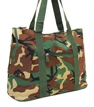 ARMY Camo Camouflage Green HUGE 21 Duffle Market TOTE Diaper Beach Bag