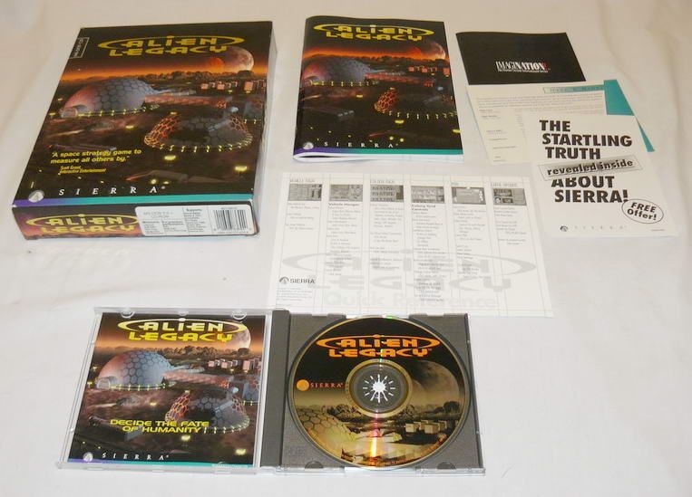 Alien Legacy RARE Dos PC CD ROM Game Sierra Space 020626836449