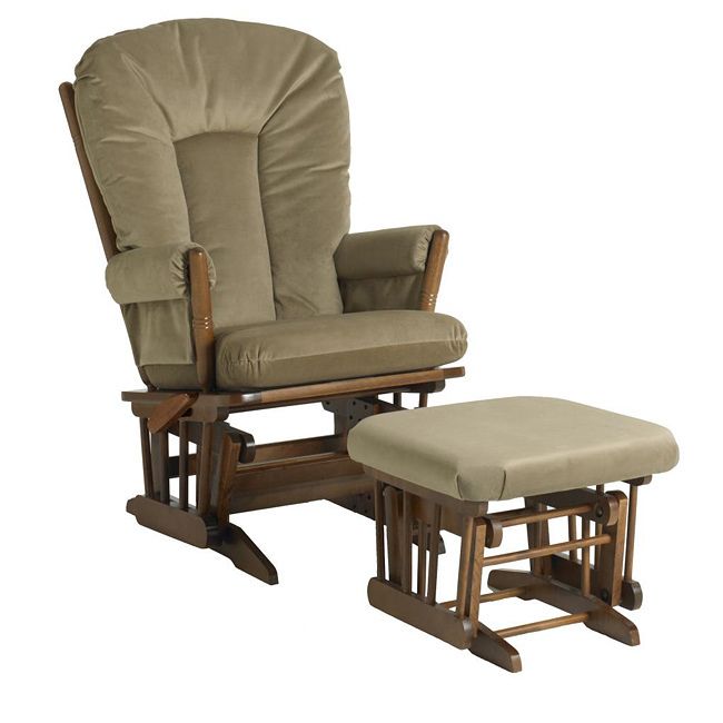 Dutailier Ultramotion Multi position Glider Chair Ottoman Set BROWN