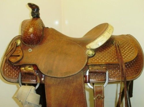 SALE Used 14 Larry Duggan Calf Roping Saddle